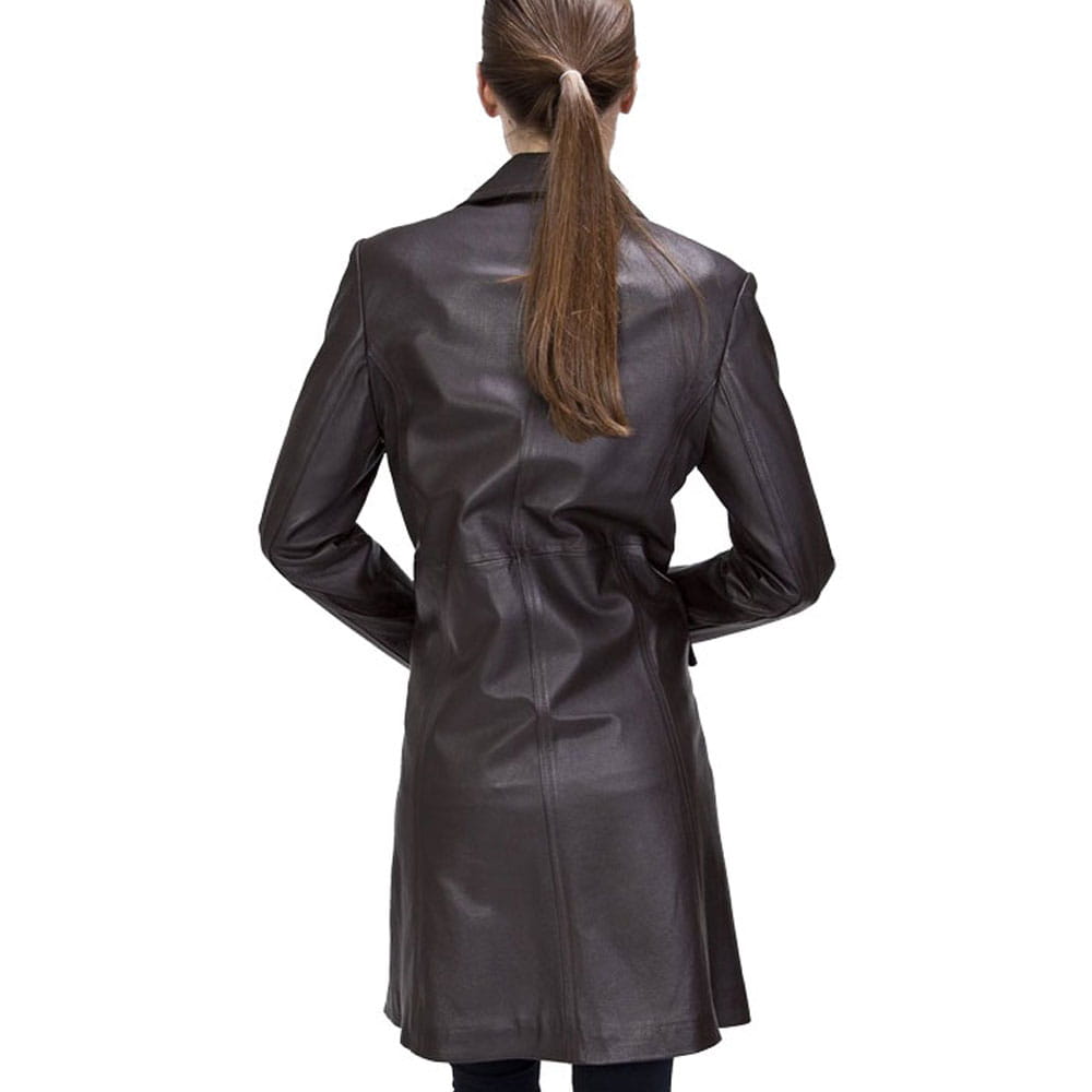 A Discipline Women’s Leather Walking Trench Coat