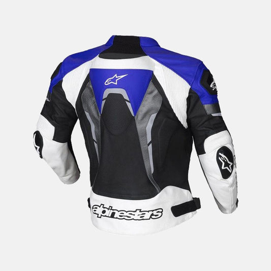 Alpinestars Blue Croes Celer Leather Motorcycle Motogp Leather Jacket