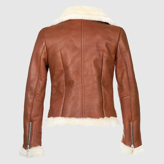 B3 Bomber Aviator Brown Leather Jacket