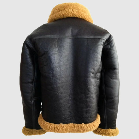 B3 Brown RAF Aviator Flying Bomber Leather Jacket