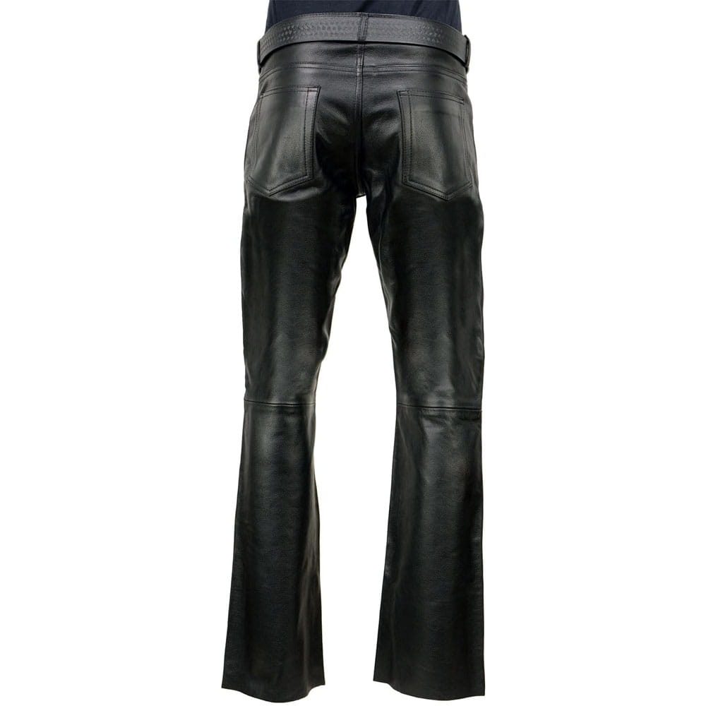 Black Leather Pant Men