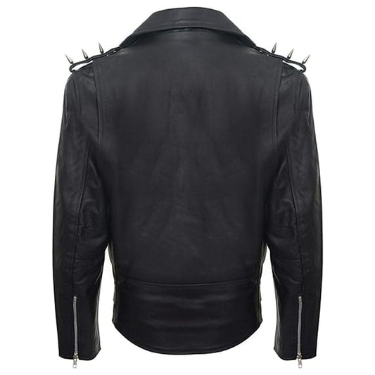 Fringe Hide Leather Brando Tasseled Motorcycle Jacket Retro Biker