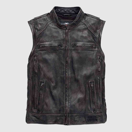 Harley-Davidson Men's Dauntless Convertible Leather Jacket