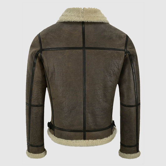 Men B3 Brown Air Force Shearling Jacket