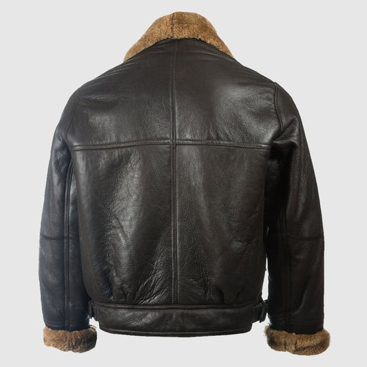 Men Black B3 Sheepskin Jacket
