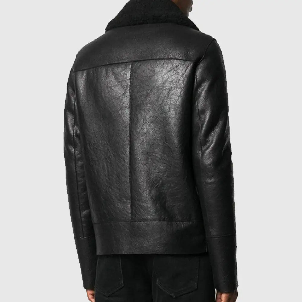 Shining Sky Aviator Shearling Jacket Sheepskin Jacket