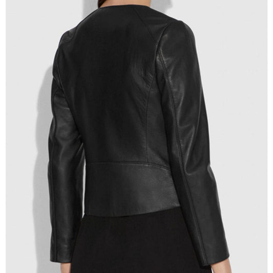 Party Wear black Leather Jacket