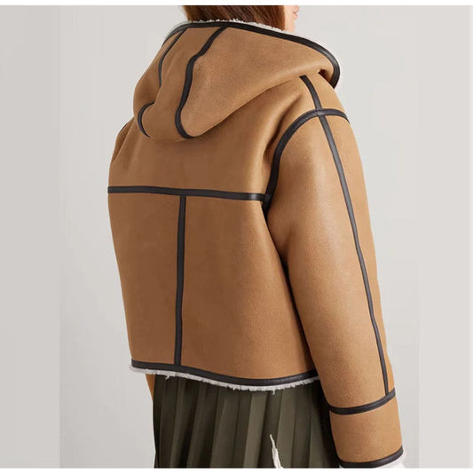 Shearling Bomber Leather Jacket