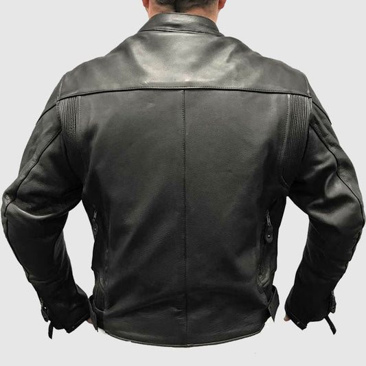 Redline Men's Armor Cowhide Leather Sport Motorcycle Jacket