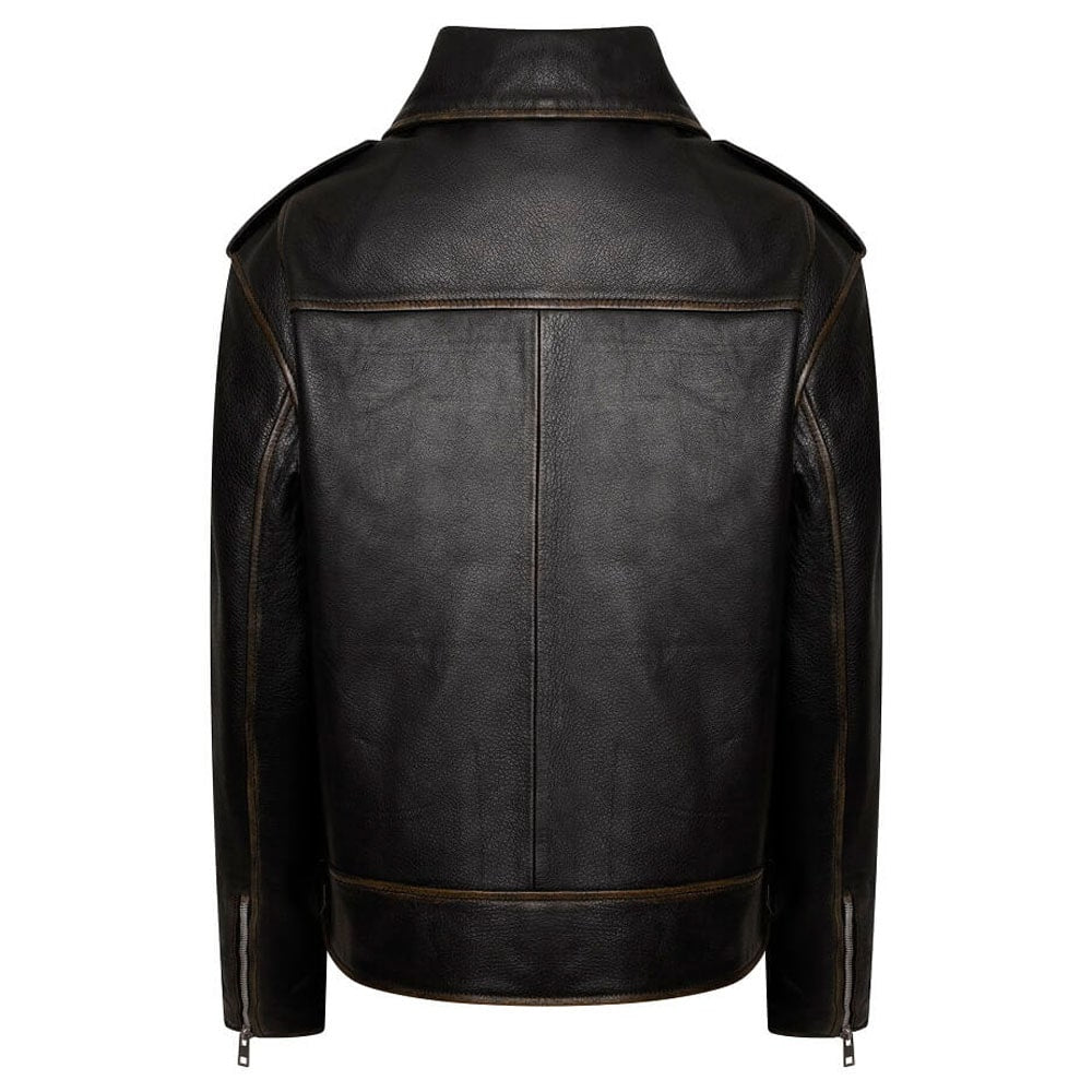 Women’s Oversized Washed Biker Jacket – Margot