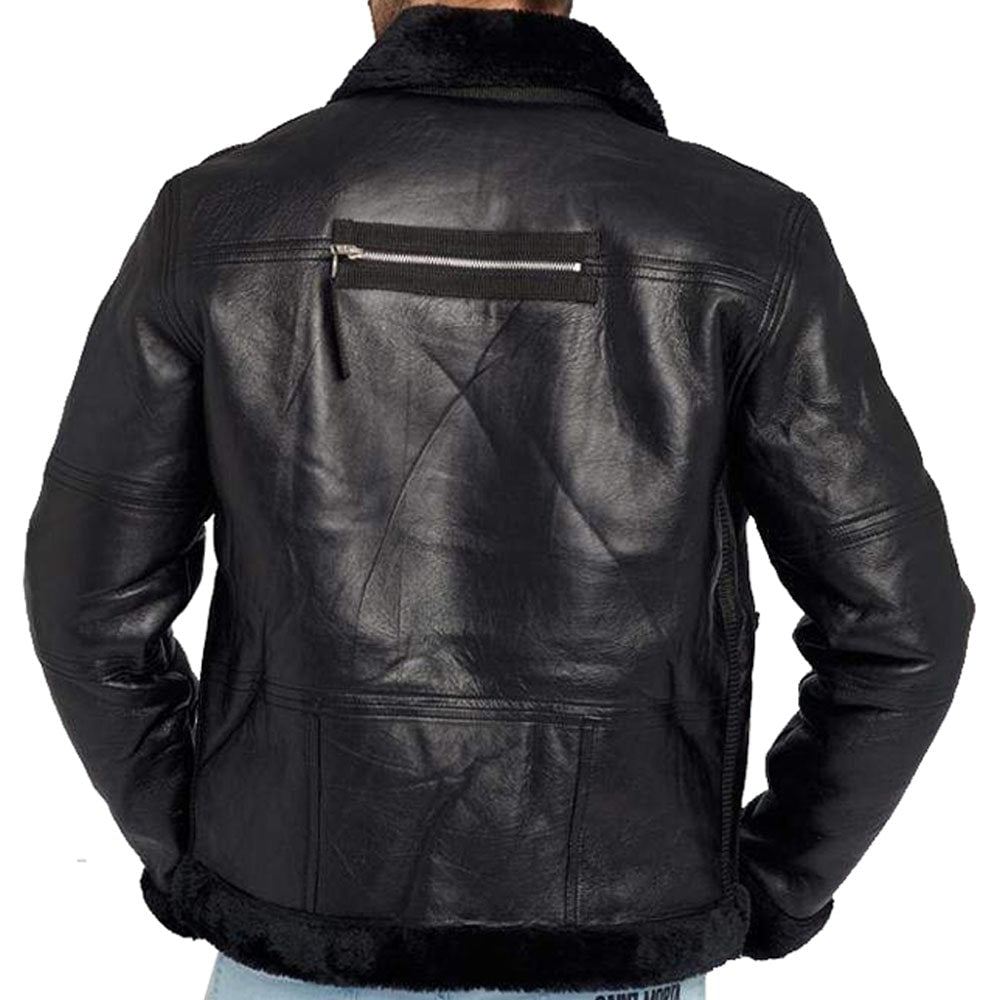 Motorcycle Shearling Leather Jacket