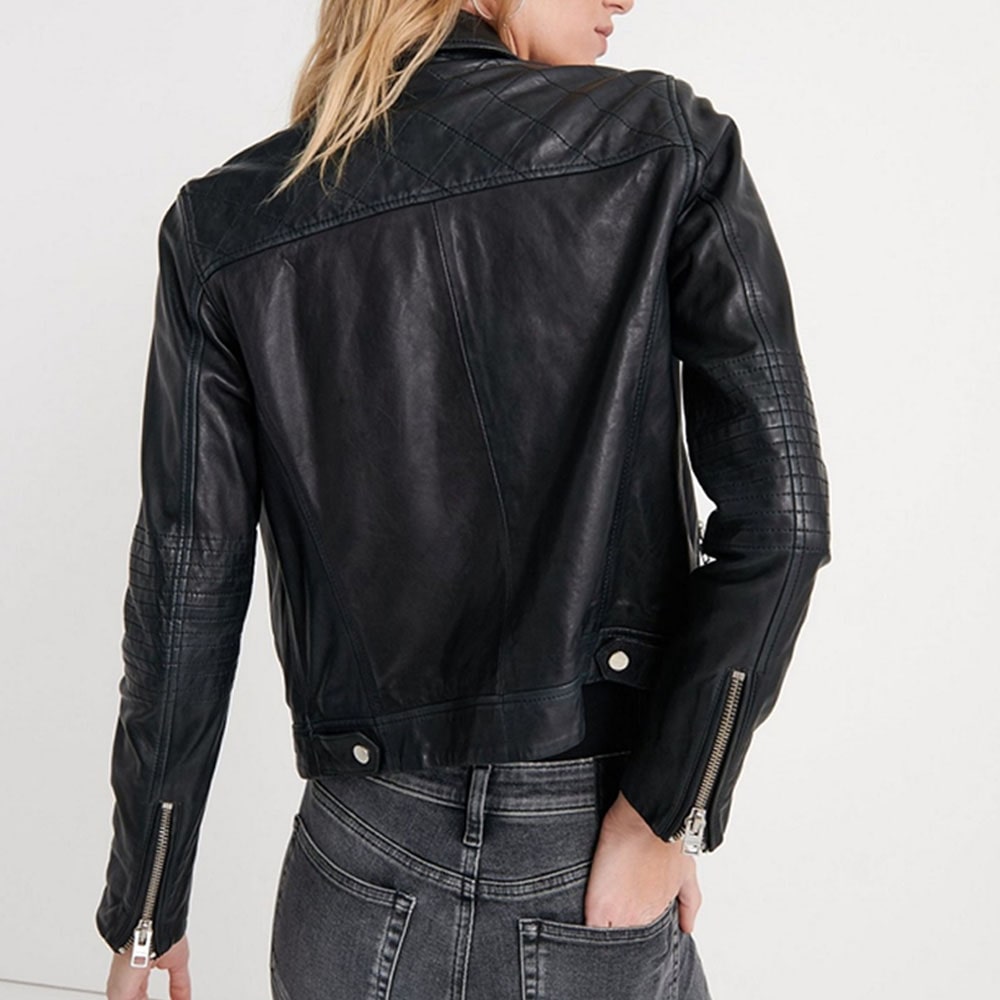 Women Core Black Leather Jacket