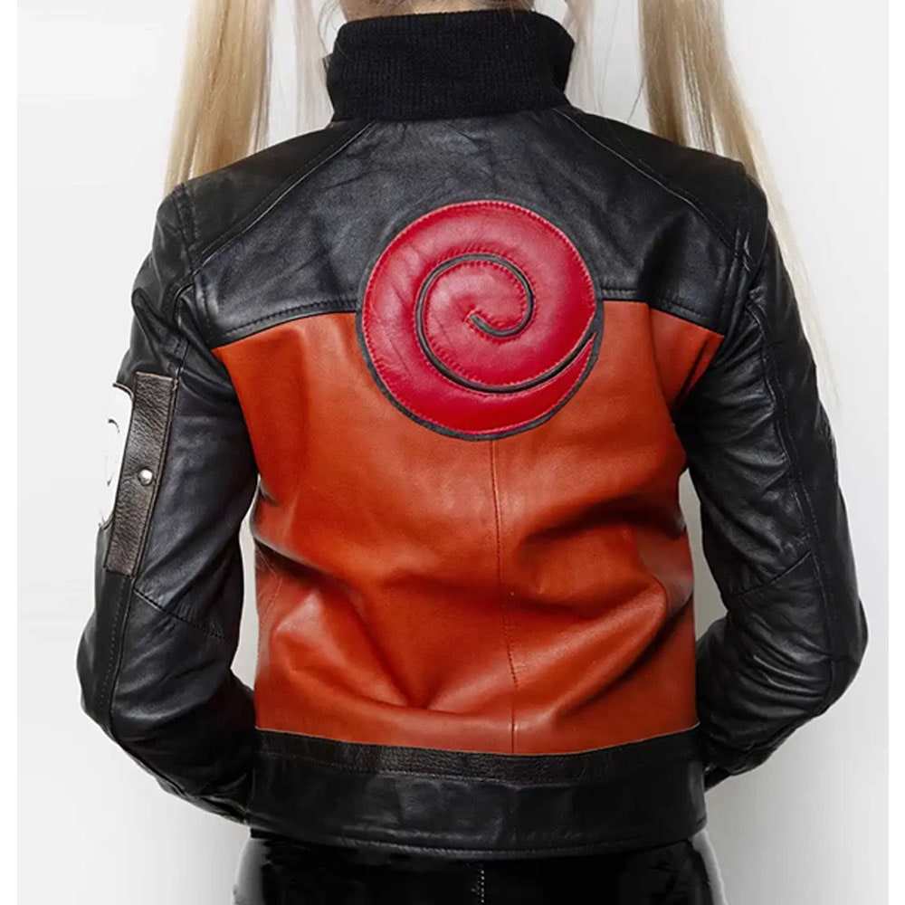 Women’s Orange Shippuden Uzumaki Leather Jacket