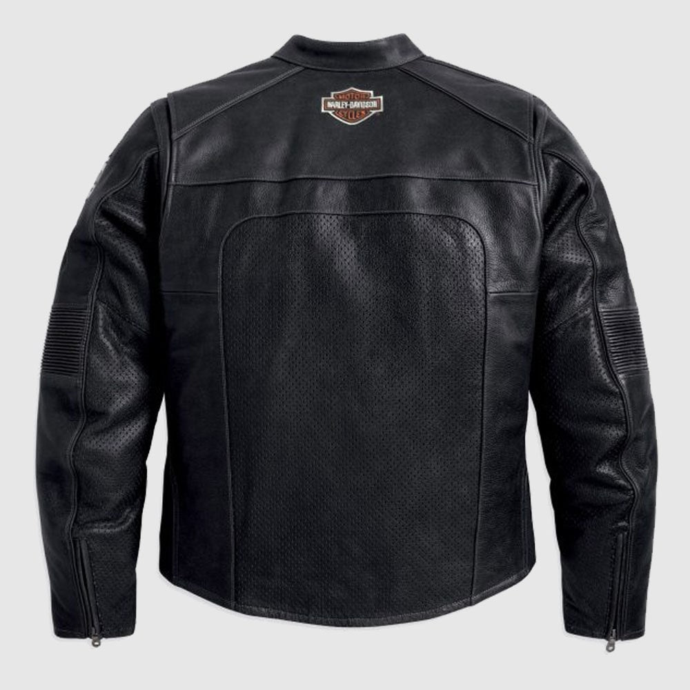 Men’s Harley Davidson Perforated Black Jacket