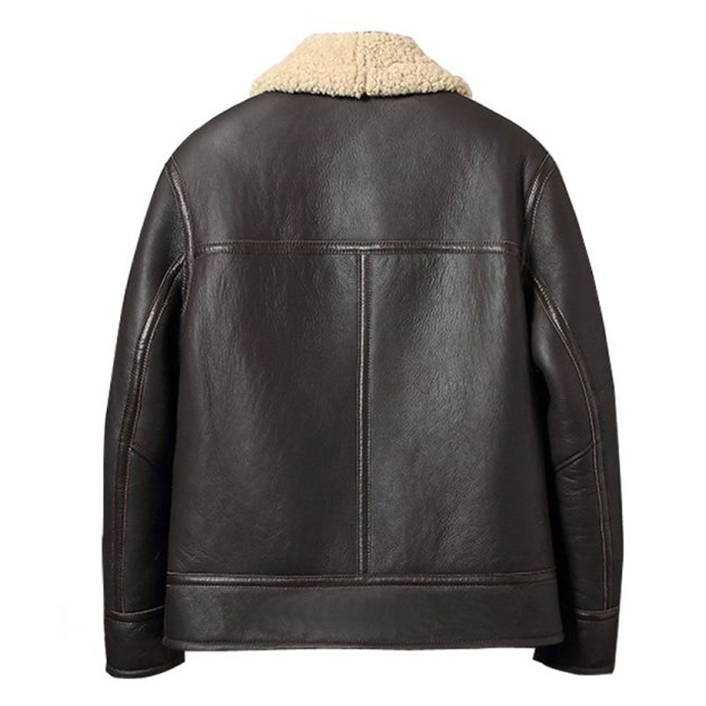 Mens Old School Shearling Aviator Jacket