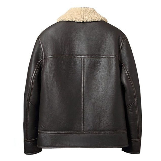 Mens Old School Shearling Aviator Jacket