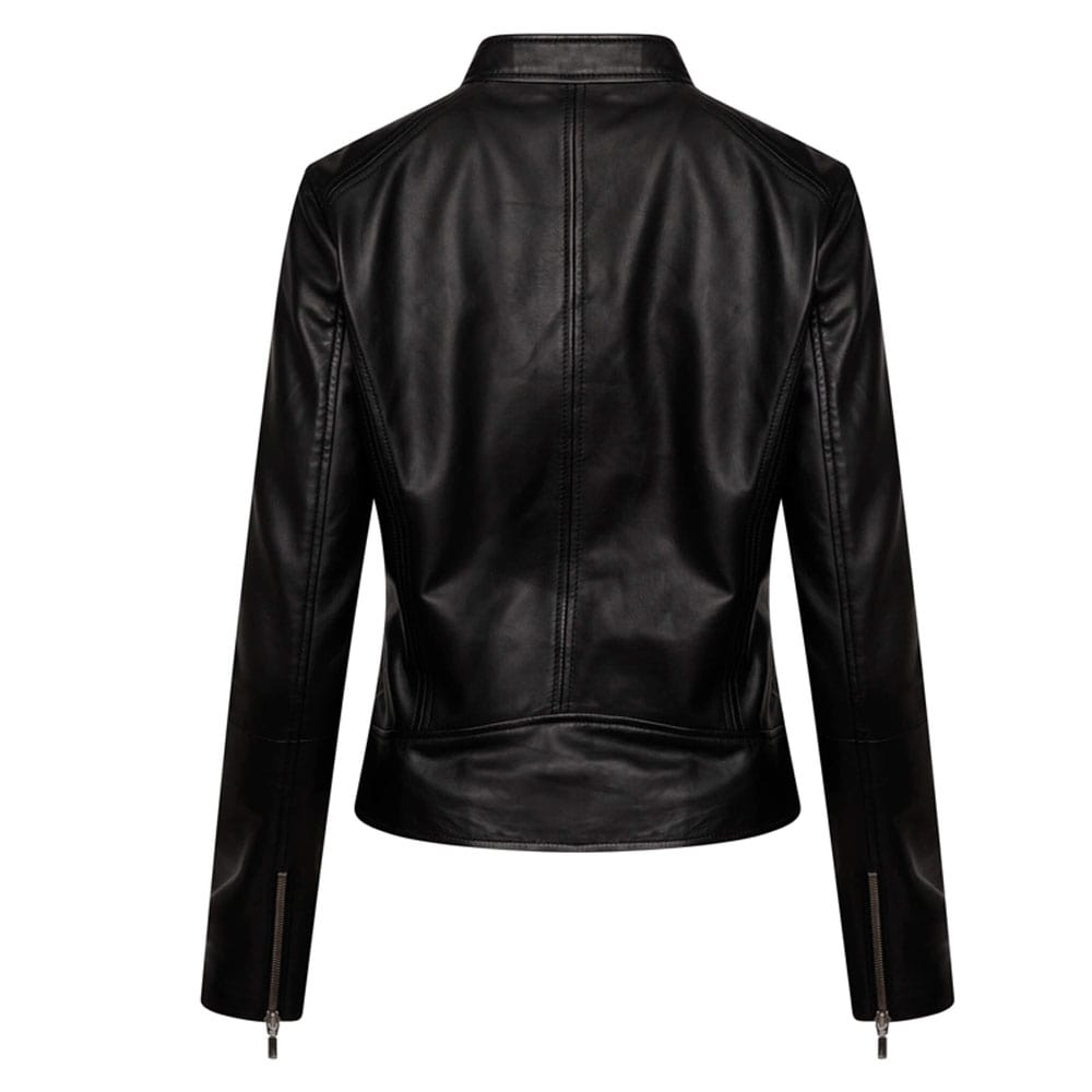 Women’s Real Leather Moto Jacket