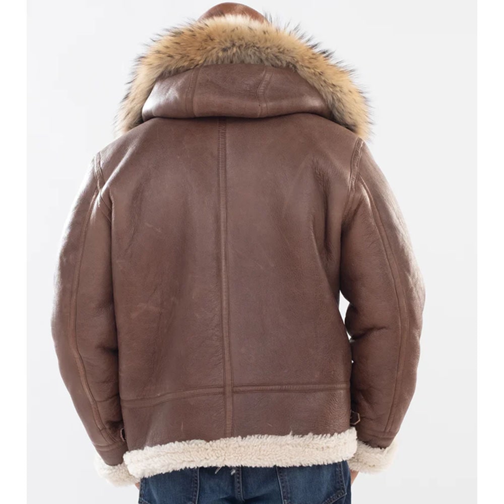 Shearling Sheepskin Aviator Jacket- B3 With Toggles