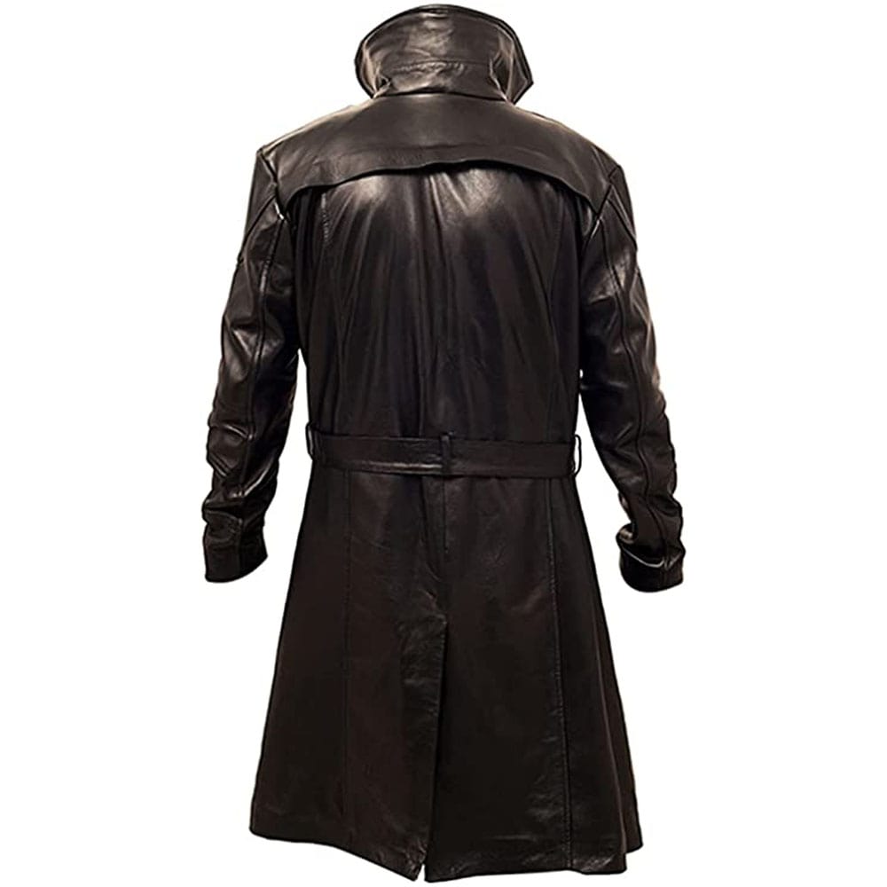 Tom Bane Dark Rises Knight Shearling Leather Coat