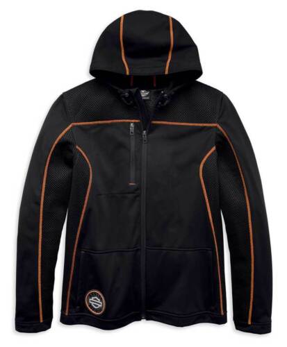 Harley Davidson Men's Bridgeport Black Leather Jacket Hoodie 3 in 1