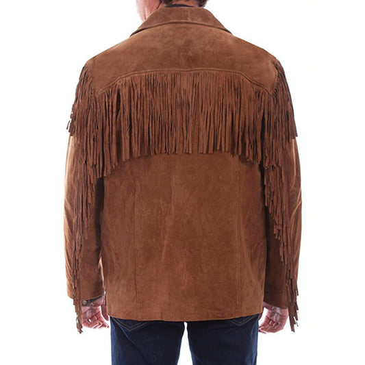 Scully Western Frontier Fringe Suede, Cinnamon