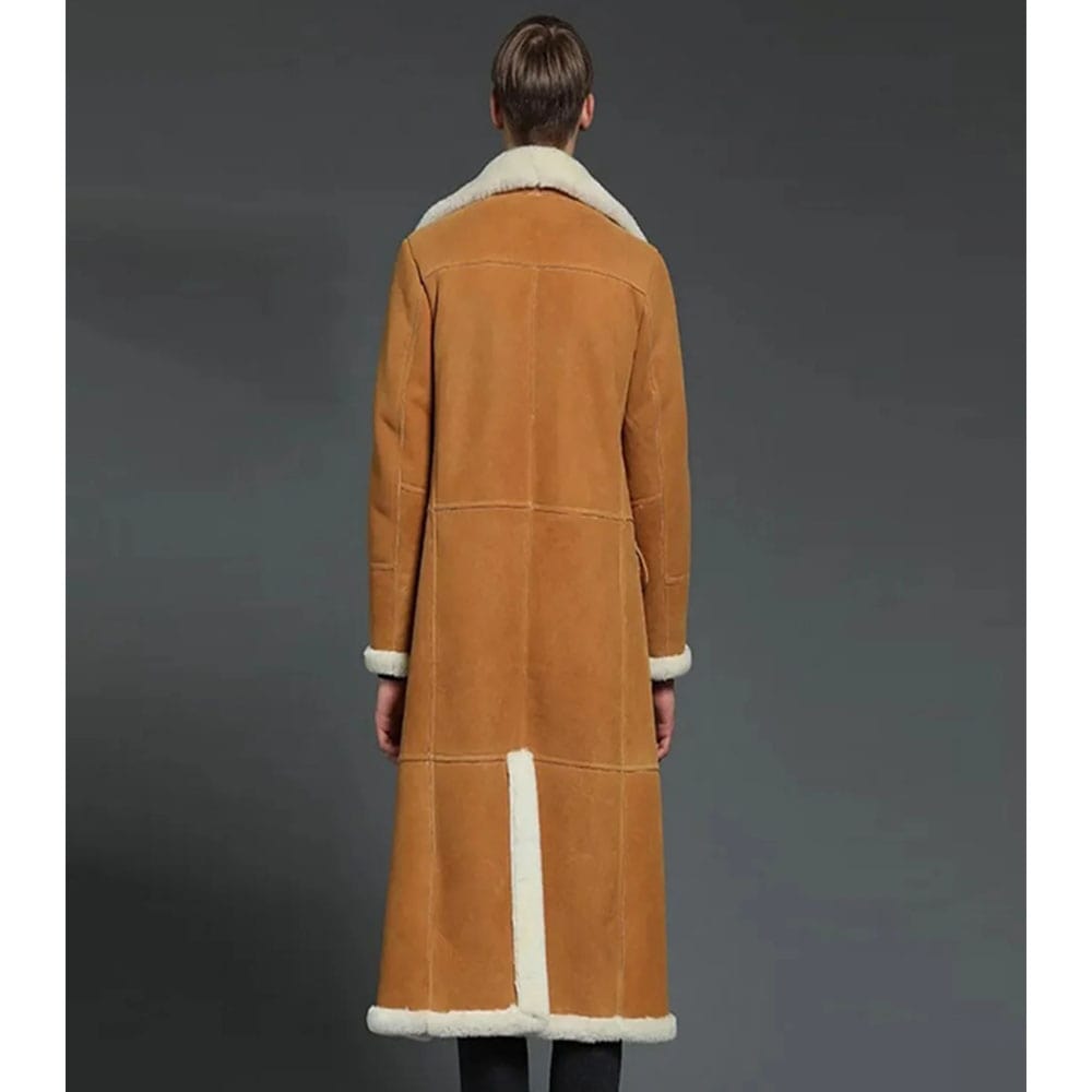 Mens Winter Windbreaker Shearling Warm Coat