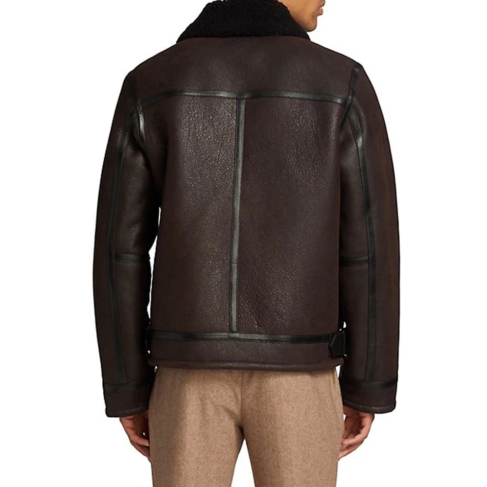Aviator Leather Jacket Men's