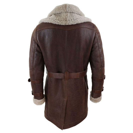 Mens 3-4 Shearling Sheepskin Long Jacket