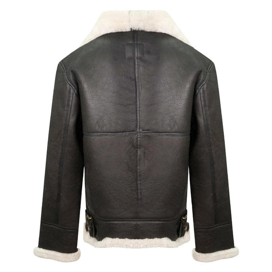 Mens Brown B3 Aviator Flying Sheepskin Jacket