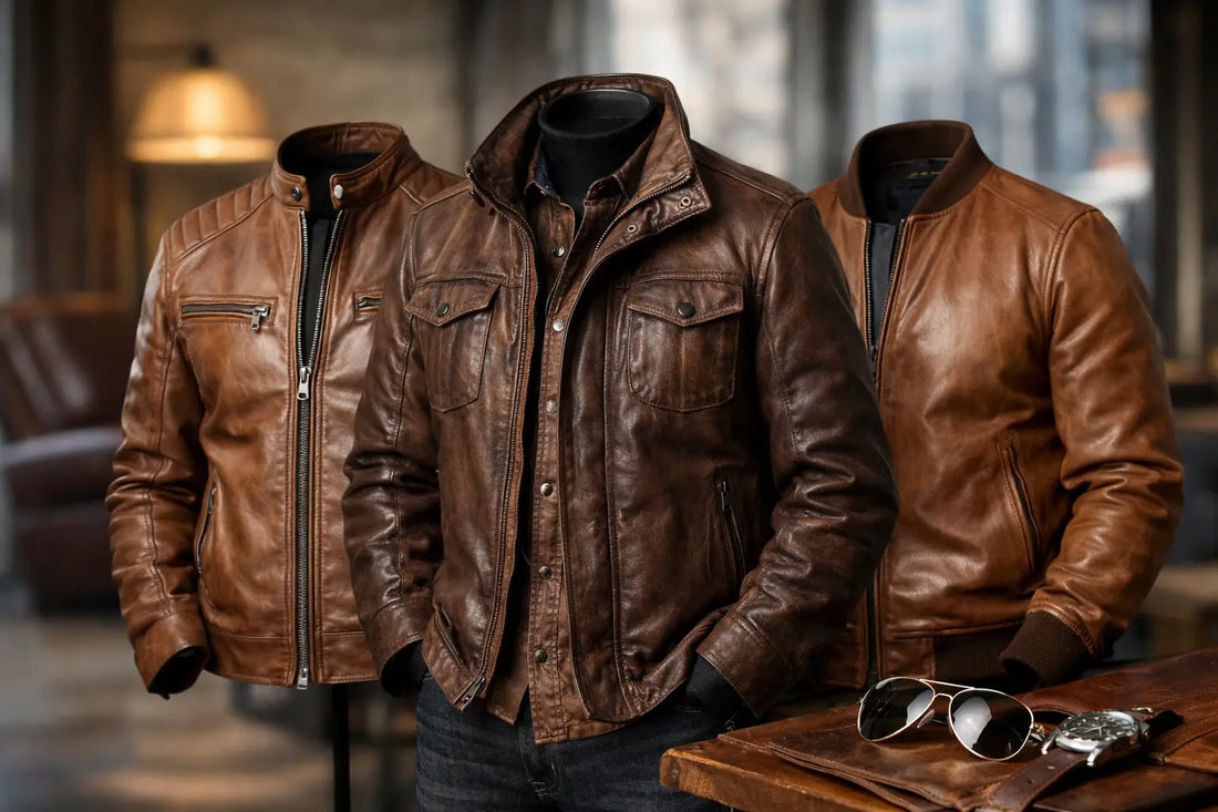 Mens Real Leather Jackets Brown Style Guide