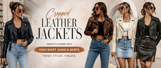 Short-length jackets paired with high-waist jeans & skirts