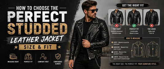 How to Choose the Perfect Studded Leather Jacket Size & Fit