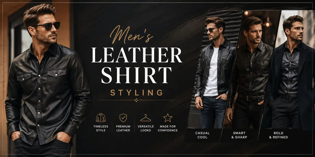 men leather shirt for styling