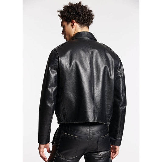 MEN AVIATOR LEATHER JACKET