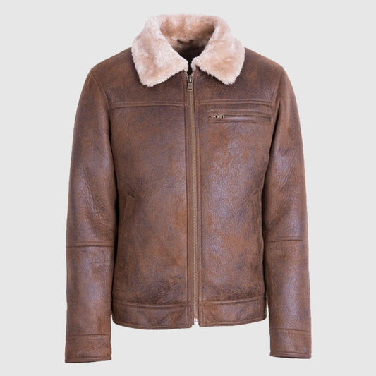 Aviator Shearling Sheepskin Leather Jacket