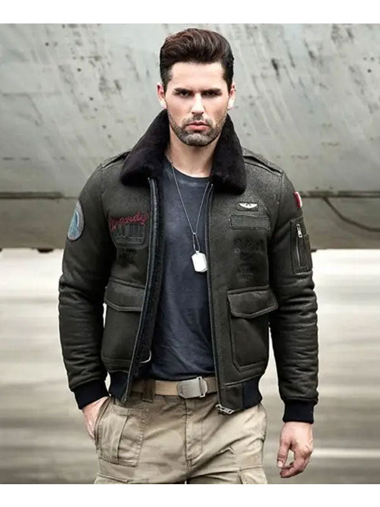 Airforce Flight Jacket Mens Winter Coat
