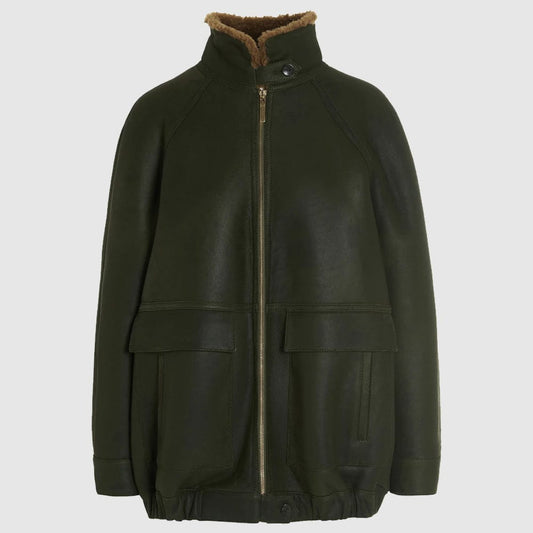 Aviator-Style Leather Jacket