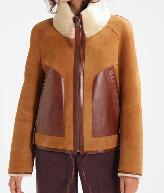 Brown Suede Leather Jacket