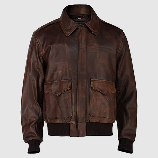 Aviator WWII Flying Bomber Leather Jacket