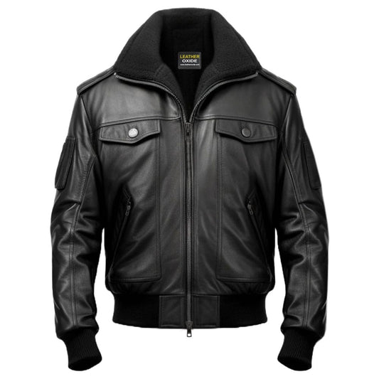 Black Jacket - Black Real Leather Jacket