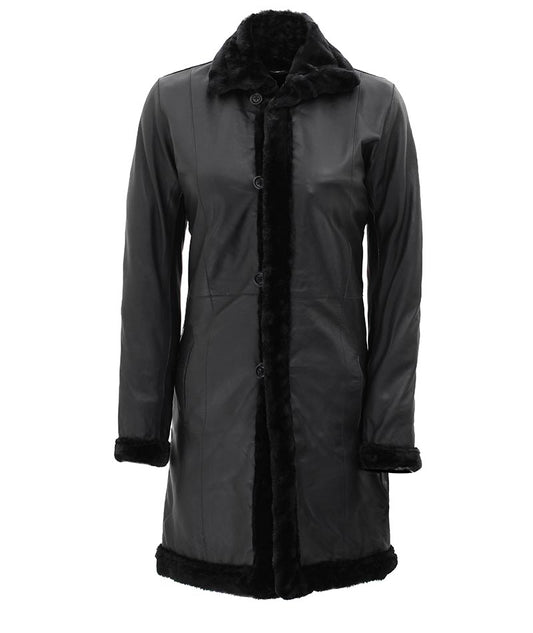 Long Shearling Coat Women