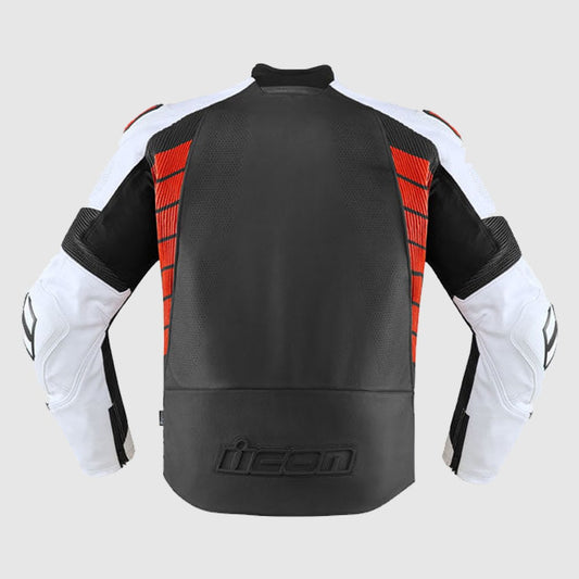 Black-Red High Speed Motorbike Leather Jacket