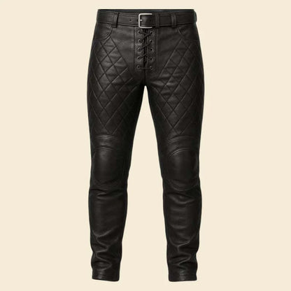 Black Medieval Leather Pants for LARP and Renaissance Costume