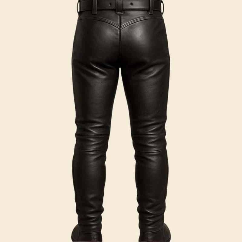 Black Medieval Leather Pants for LARP and Renaissance Costume