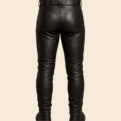 Black Medieval Leather Pants for LARP and Renaissance Costume