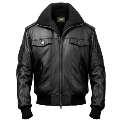 Black Jacket - Black Real Leather Jacket