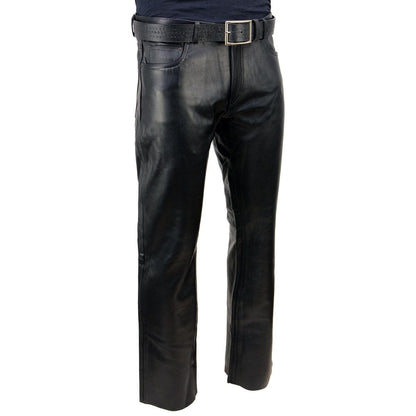 Black Leather Pant Men
