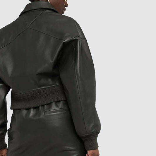 Bottega Veneta leather bomber-style jacket