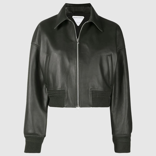 Bottega Veneta leather bomber jacket