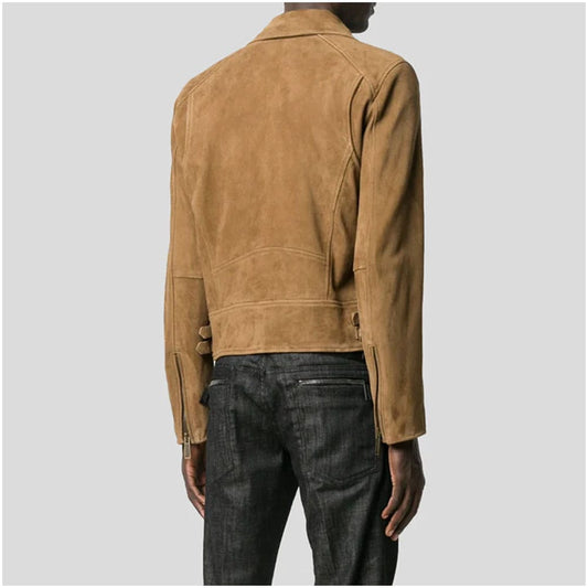 Suede Leather Biker Jacket